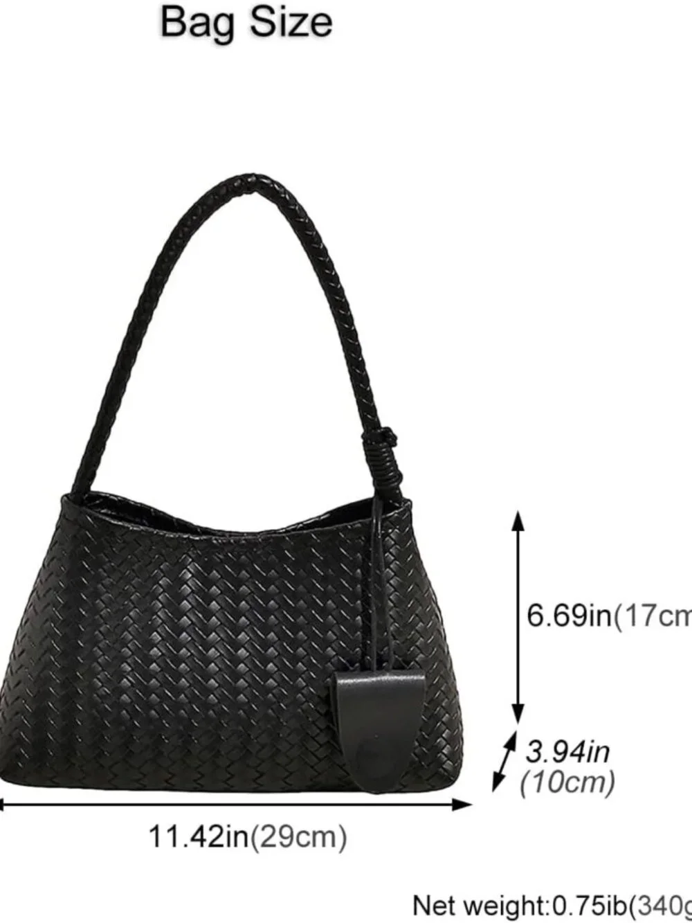 Trendy Woven Hobo Bag for Women | Faux Leather Shoulder Tote | Slouchy Purse for